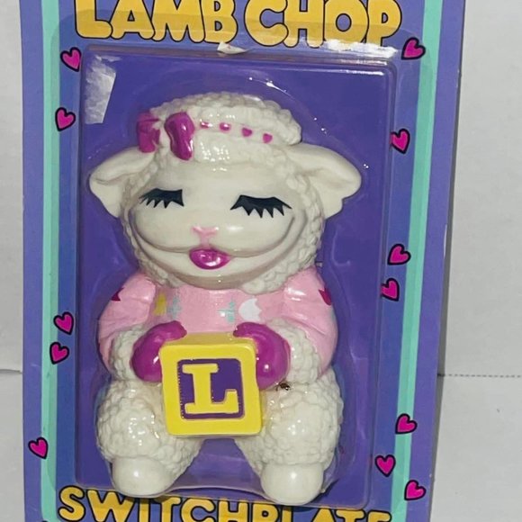 VINTAGE Baby Lamb Chop & Friends 1993 soft glow bedside light  10"  &  6" New - Picture 8 of 9